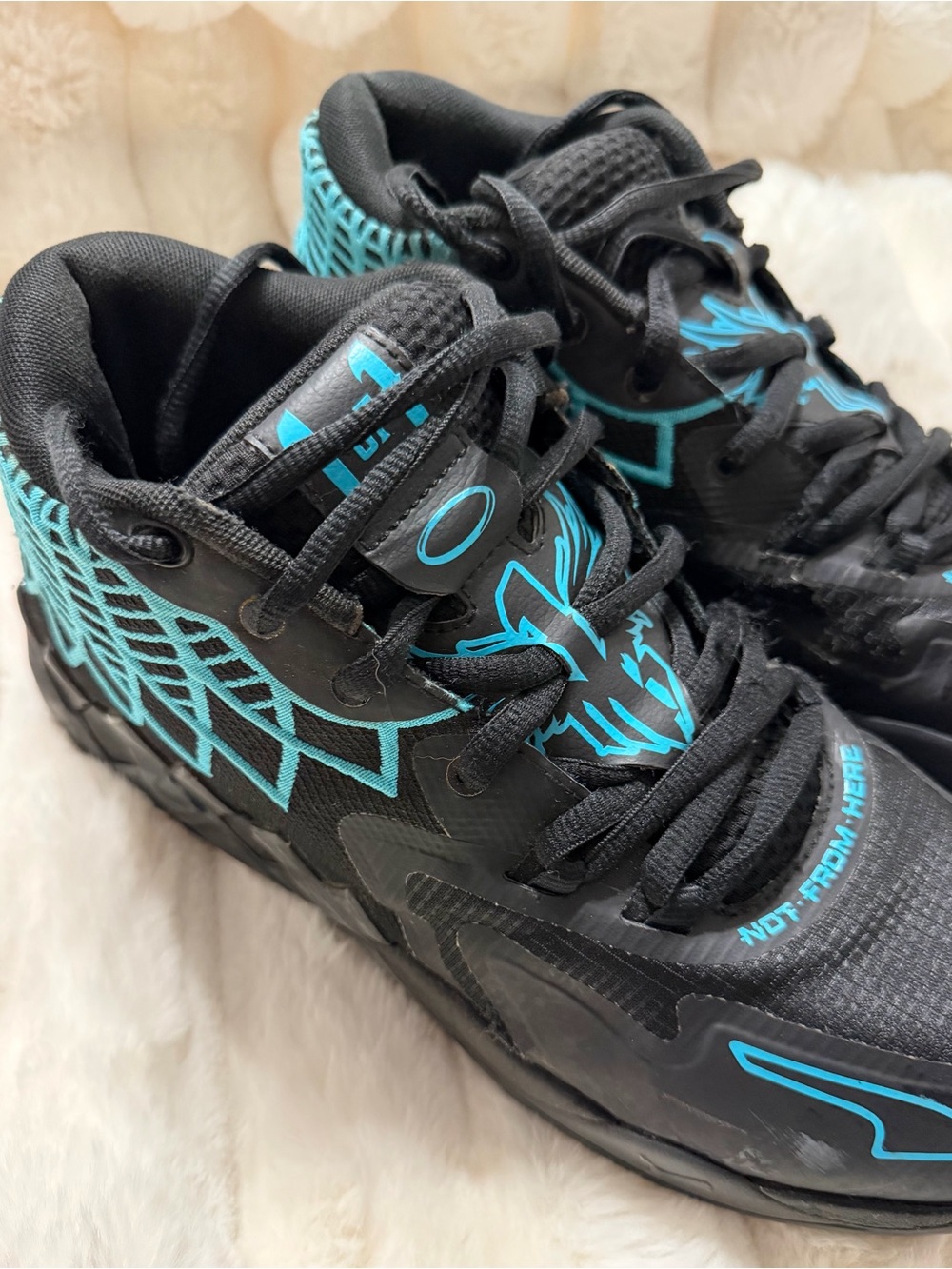 Puma MB.01 Buzz City Black/Teal Basketball Shoes by LaMelo Ball 10.5
